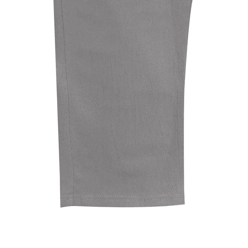 Pantalon de plage confortable en coton et lin pour hommes, sangle droite, haute qualité, décontracté, printemps et automne, nouvelle mode, 2025