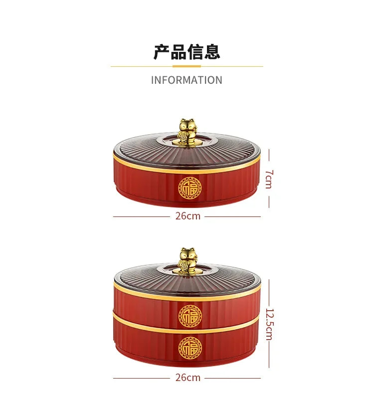 Boîte à snacks transparente multicouche, anti-poussière, acrylique, fruits secs, boîte de rangement pour bonbons et noix, salon moderne, conteneur solaire