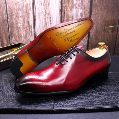 Chaussures d'affaires italiennes originales en cuir véritable faites à la main pour hommes, chaussures Derby à la mode pour marié et mariage, mocassins