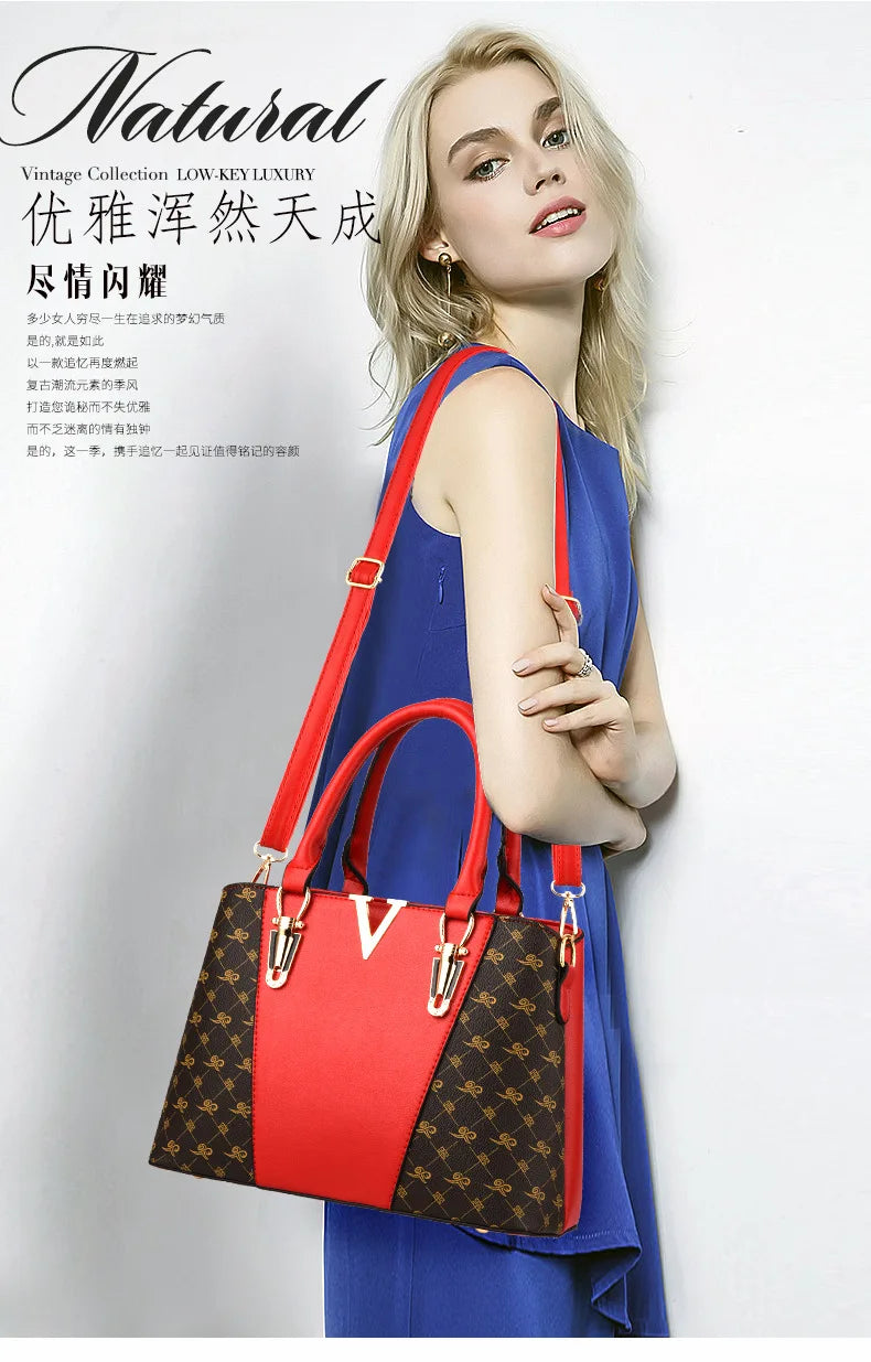 2 pièces/ensemble femmes sac à main en cuir sac fourre-tout dames sac à bandoulière haute capacité et polyvalent pour les femmes sac de messager