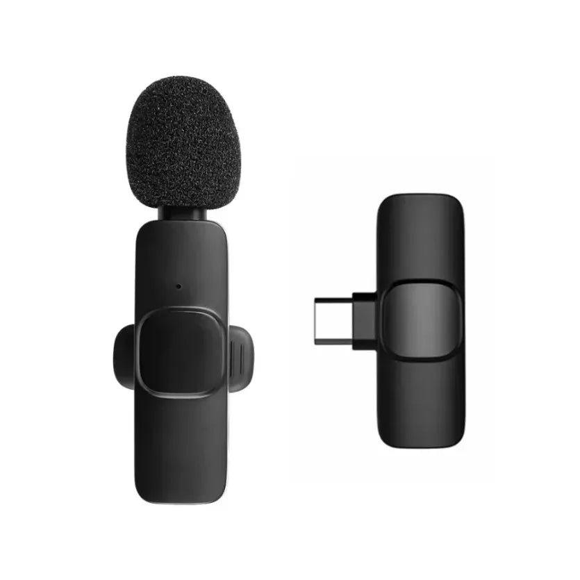 XIKCU Microphone Lavalier sans fil Portable enregistrement Audio vidéo Mini micro pour iPhone diffusion en direct téléphone de jeu avec réception