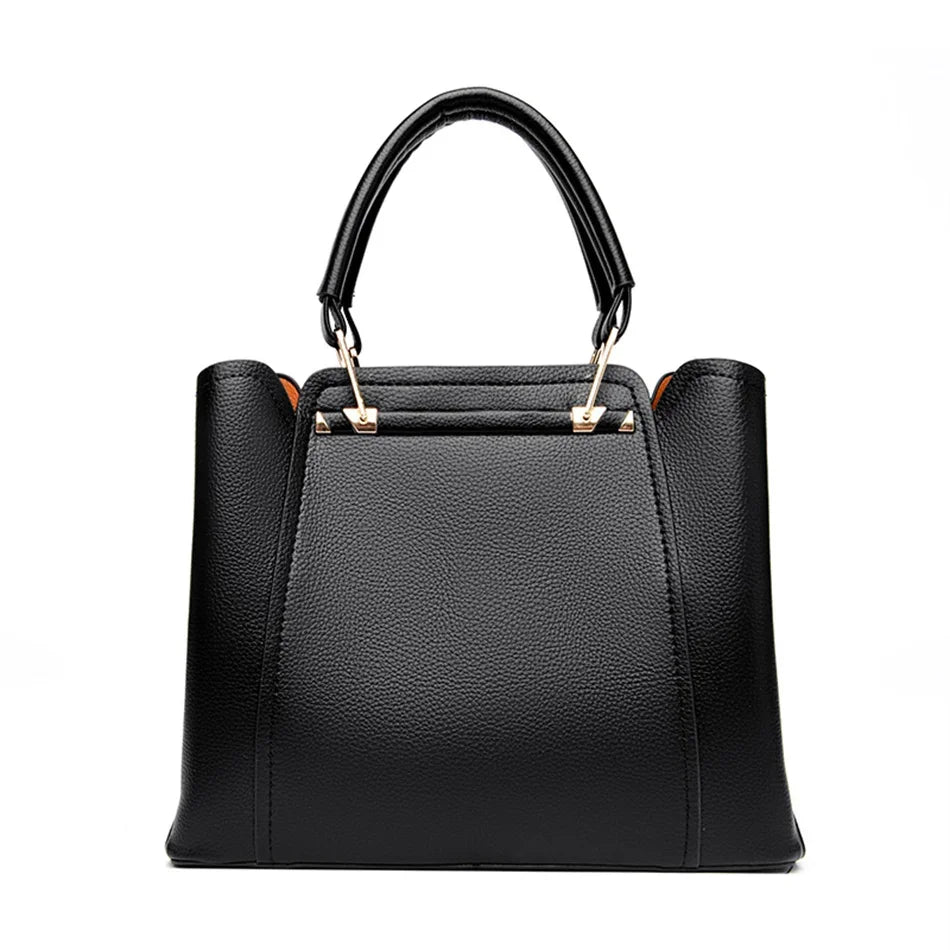 3 couches grande capacité femmes sac fourre-tout en cuir souple sacs à main de luxe femmes sacs concepteur couleur unie sac à bandoulière sacs à main 2025