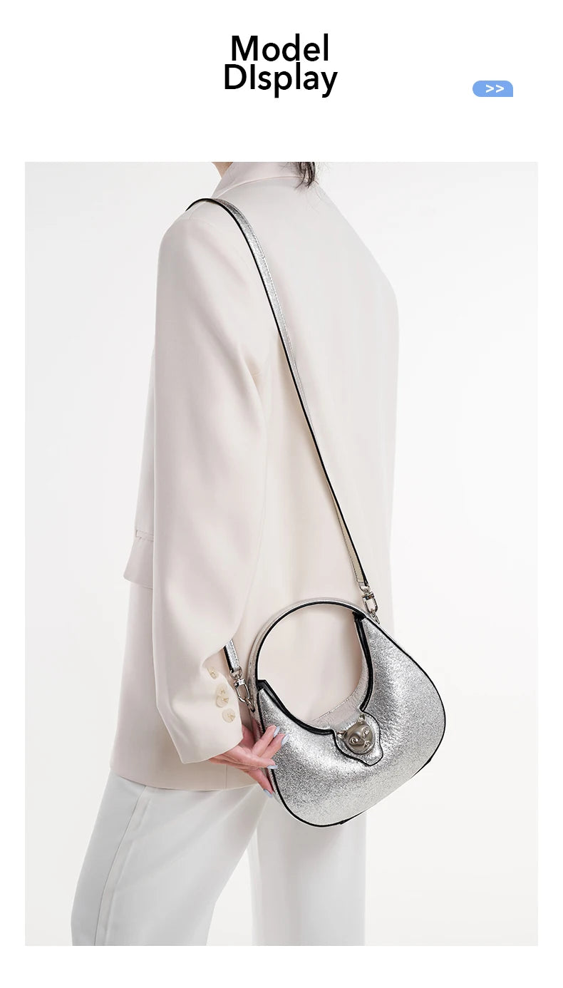 BAFELLI 2025 nouveau sac à main pour femmes série chat en cuir véritable marque de luxe mode rétro STYLE épaule HOBOS sacs à rabat femme