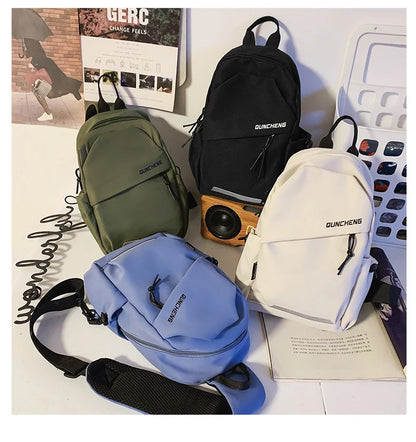 Sac à bandoulière pour hommes, petit sac à dos à bandoulière simple, sac de poitrine pour femmes, cyclisme, sport, escalade, tablette pour garçons, léger Mo