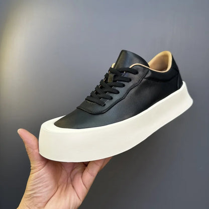 DOYUTIG-Chaussures de planche en cuir véritable pour hommes, baskets à semelle optique coordonnante, chaussures décontractées, rétro vintage, printemps et automne, SGHousex, nouveau