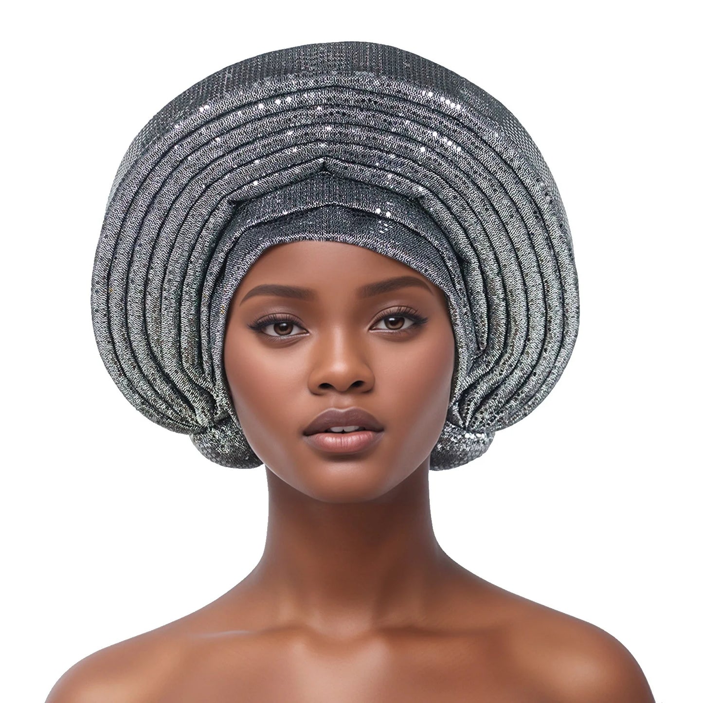 Casquette Turban plissée pour femmes africaines déjà fabriquées Auto Gele femme bandeau Nigeria dame chapeaux chapeau fête de mariage chapeaux