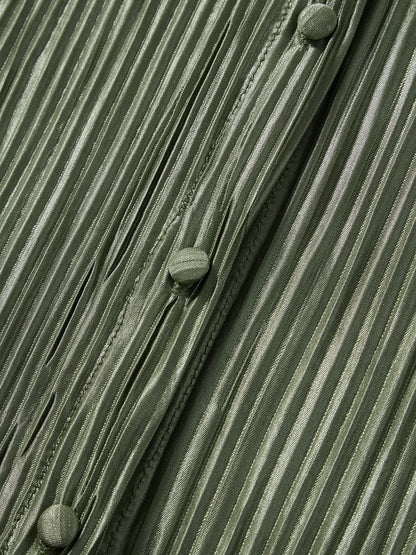 Ensemble de vêtements décontractés pour femmes, chemise froncée à manches longues, boutonnée et short, 2 pièces