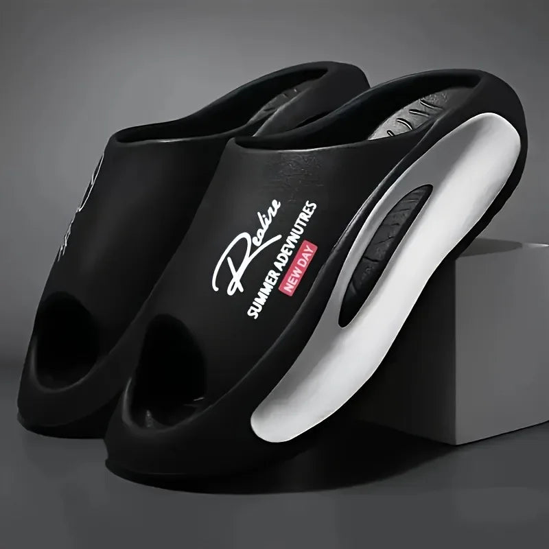 2025 Men's Casual Sports Outerwear Fashion Summer Soft Bottom Cool Drag Anti slip Indoor and Outdoor Durable Trendy Slippers