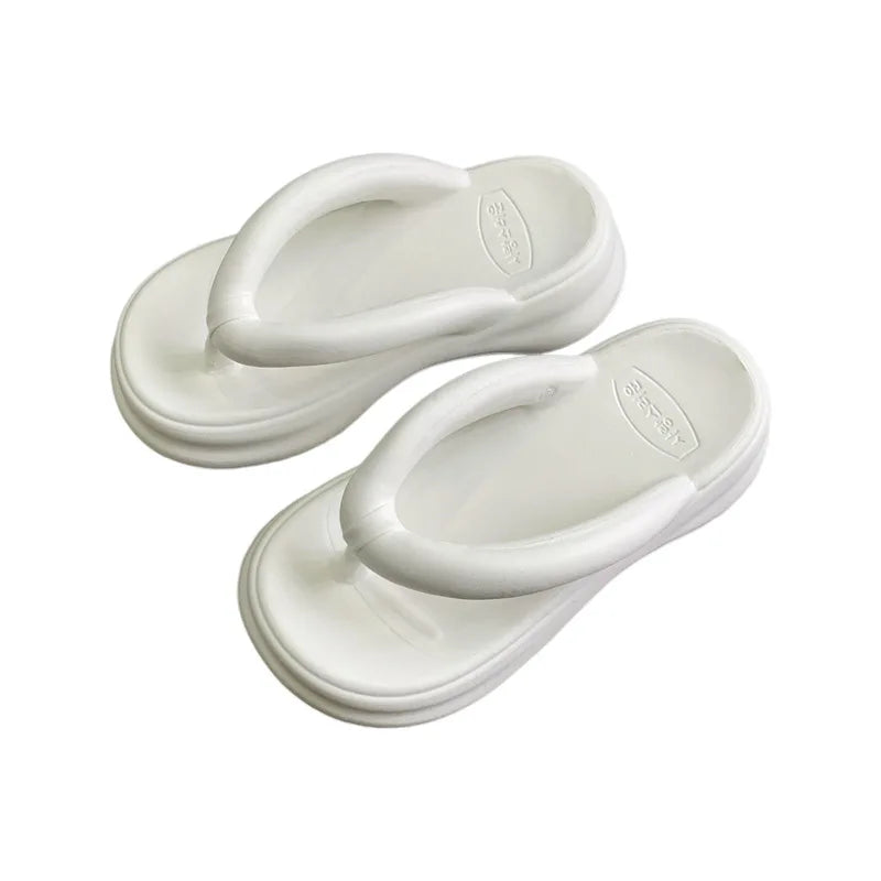 Tongs à semelles épaisses pour femmes, pantoufles Eva antidérapantes pour la maison d'été pour vêtements d'extérieur, sandales de Style coréen à la mode pour femmes