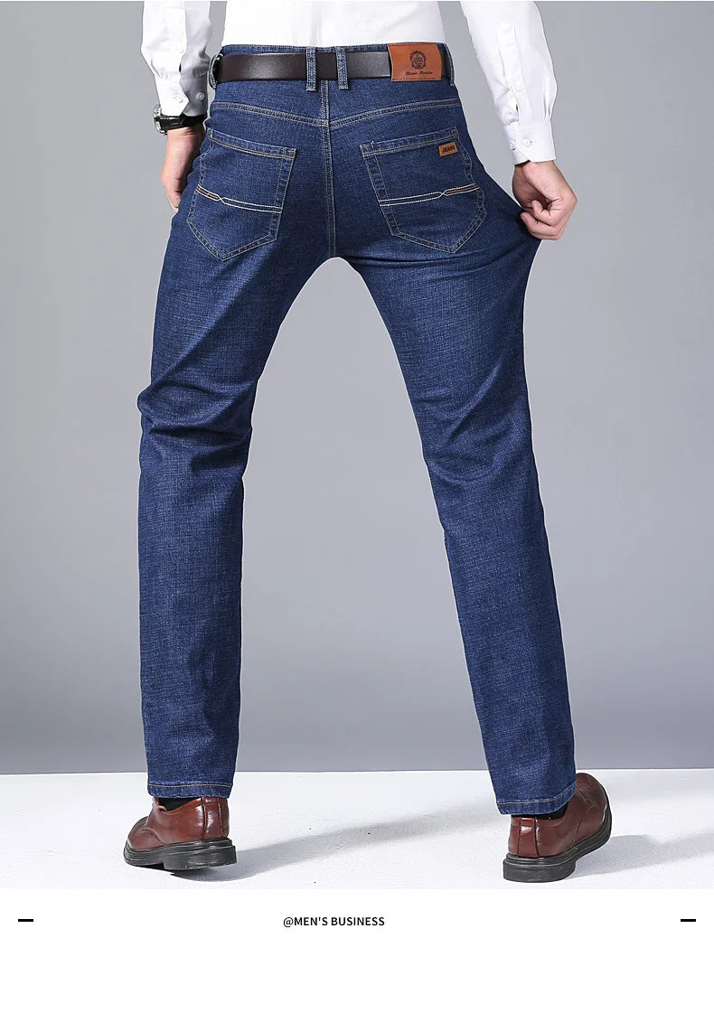 Jean classique pour homme, salopette en denim, doux, noir, taille 32-38, nouvelle collection