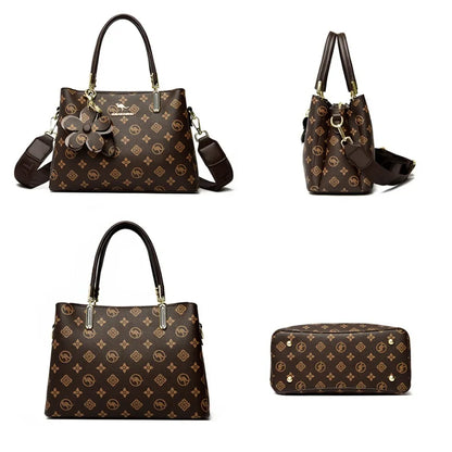 Sacs à poignée supérieure imprimés pour femmes, Sac à main en cuir de bonne qualité, Sac à bandoulière de luxe de styliste pour dames, Sac de banlieue