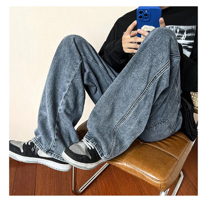 LAPPSTER-Jean baggy en denim pour homme et femme, pantalon droit, vintage, décontracté, hip hop, sarouel, collection 2023