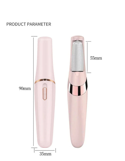Ensemble de broyeur électrique pour les pieds, dissolvant de callosités sèches et de peaux mortes, outil de pédicure pour pieds à rouleaux rechargeables avec 2 têtes de rouleau amovibles