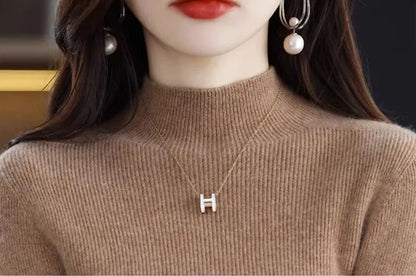 Pull en tricot à demi-col roulé pour femme, couleur unie, coréen, manches longues, mode assortie, épais, chaud, Slim, nouvelle collection automne hiver