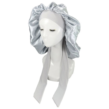 Nouveau bonnet de cheveux en Satin pour dormir, Invisible, plat, Imitation soie, rond, soins capillaires pour femmes, couvre-chef, bouton de réglage de cérémonie, chapeau de nuit