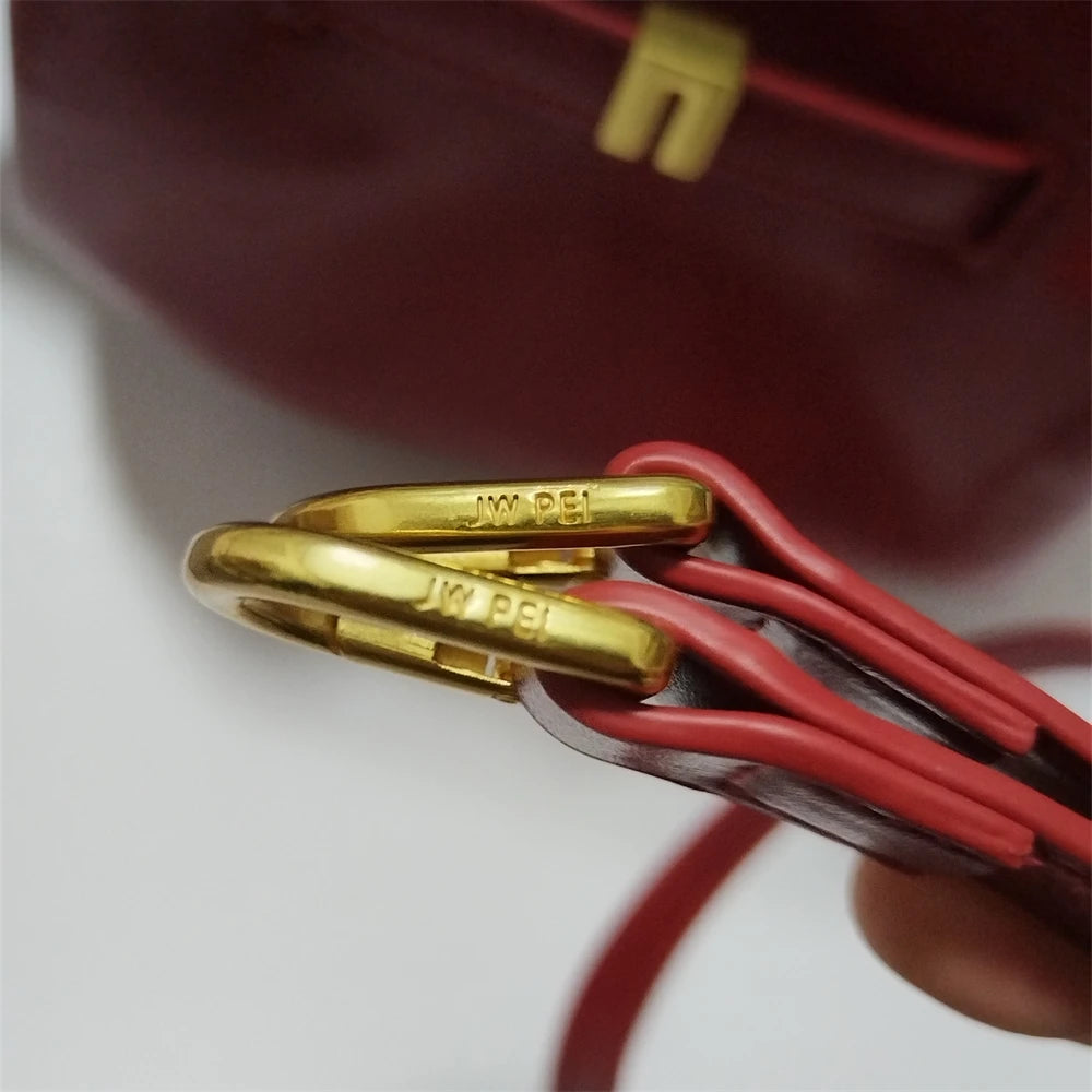 JW PEI 2025New femmes toile marron bandoulière sac à bandoulière Mini cuir végétalien sac fourre-tout sac à main boulette sac en cuir de haute qualité