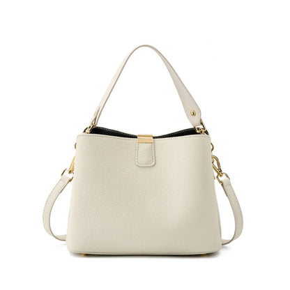 Hifashion 100% vache en cuir véritable seau épaule sacs à bandoulière pour femmes 2025 luxe concepteur large sangle fourre-tout dames sacs à main