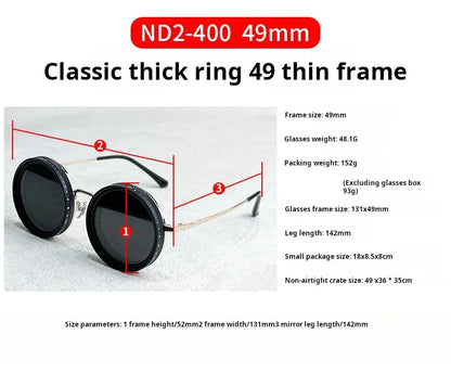 Lunettes de soleil de pêche à gradation réglable à 9 niveaux ND2-400 lunettes de soleil polarisées UV anti UV filtre ND avec ensemble de étuis à lunettes