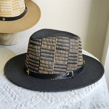 Nouveau chapeau Panama mode d'été Simple hommes et femmes à large bord femme Jazz haut-de-forme classique Gentleman chapeau de soleil hatsombrero hombre