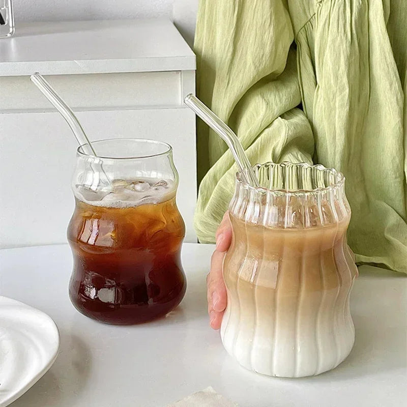Verre à thé à bulles Transparent de 550ml, avec pailles, tasses à bière, pichet à jus de lait et de fraise, tasse à café, verres pour fête ﻿