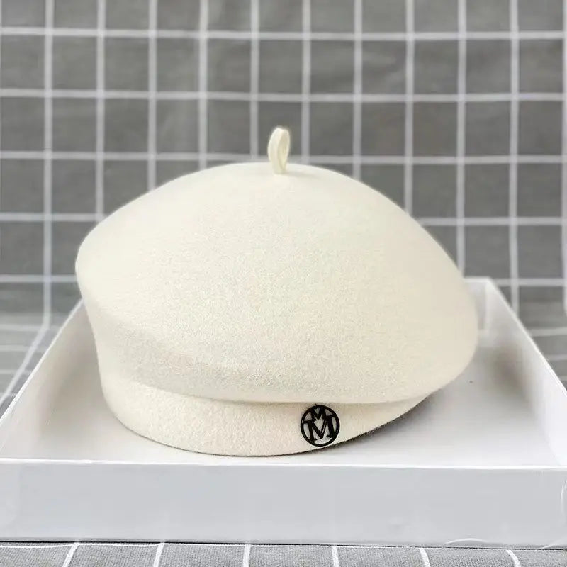 Classique dames béret chapeau fantaisie laine feutre chapeau plus chaud hiver chapeau casquette blanc noir femmes Fedora chapeau fascinateur pilulier chapeau formel