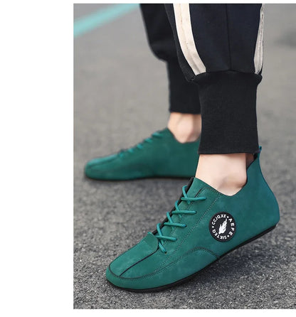 MAEDEF mocassins pour hommes léger conduite décontracté fond mince chaussures plates semelle souple confortable antidérapant à lacets chaussures de marche hommes