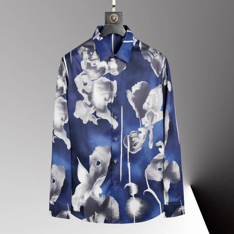 Chemise pour hommes chauds motif imprimé 3D chemise pour hommes à manches longues revers simple boutonnage mode design décontracté corps mince grande taille 6xl