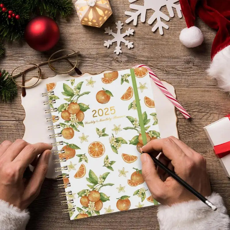 Cahier de licence multifonctionnel pour hommes et femmes, belle licence 03/licence, hebdomadaire, mensuel, couverture de plante, à faire, 2025