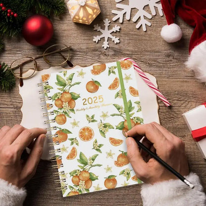 Cahier de licence multifonctionnel pour hommes et femmes, belle licence 03/licence, hebdomadaire, mensuel, couverture de plante, à faire, 2025