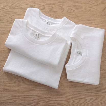 2 pièces 100% coton solide t-shirts hommes et femmes à manches courtes blanc t-shirts décontracté respirant ample col rond T-shirt Couple hauts