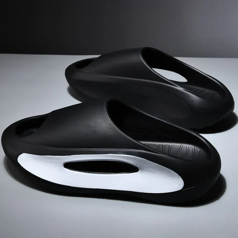 Pantoufles d'été à plateforme pour hommes et femmes, pantoufles d'intérieur à fond souple EVA, chaussures de plage légères, pantoufles d'extérieur antidérapantes pour femmes