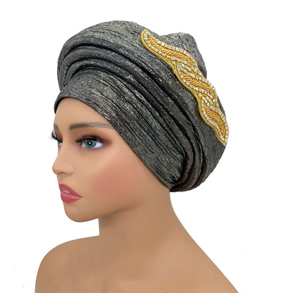 Mode africain Turban casquette femmes Autogele couvre-chef dame bandeau Nigeria mariage couvre-chef Turbante Mujer