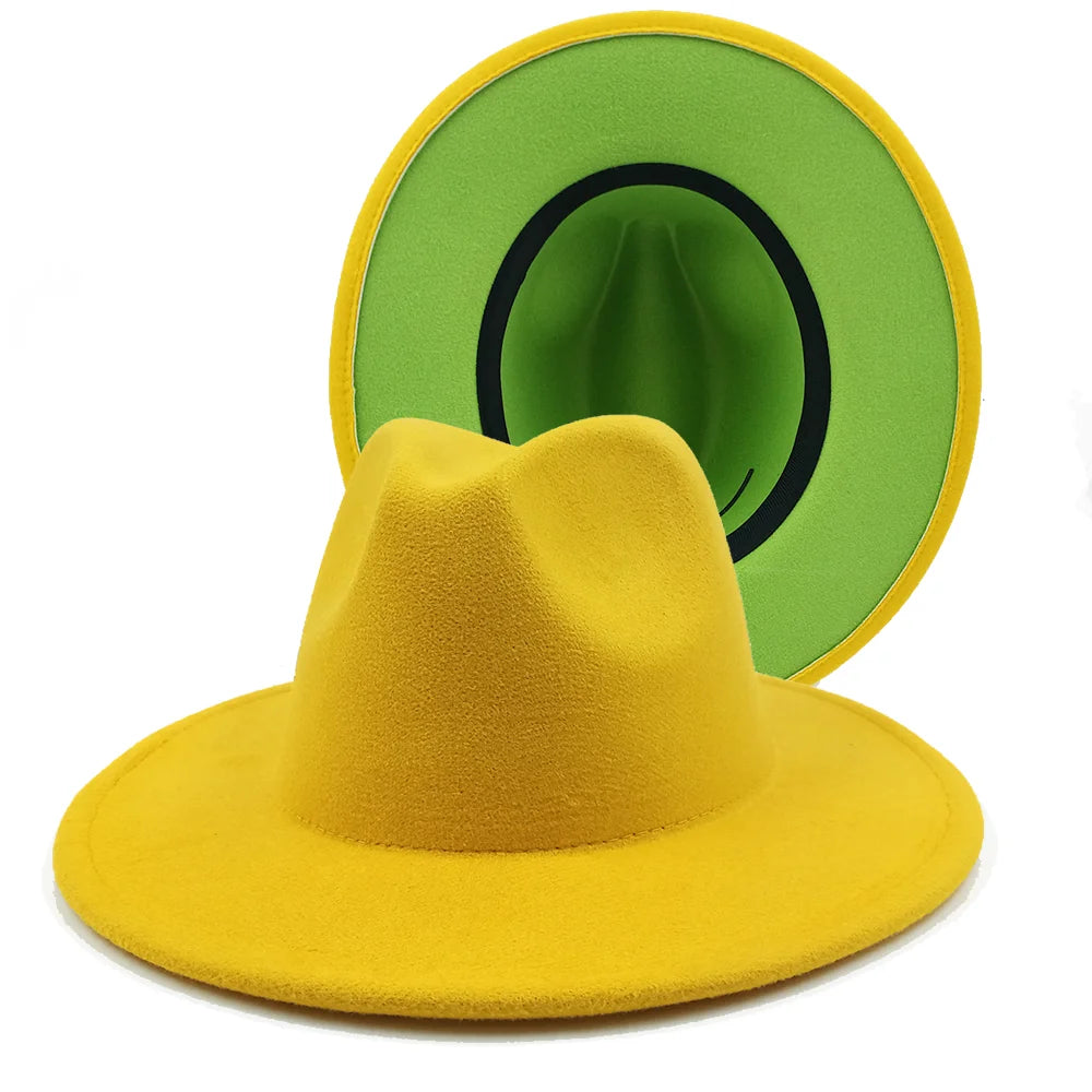 Chapeau Fedora à larges bords pour hommes et femmes, chapeau en feutre ander, chapeau d'église, laine douce, grande taille, DN, britannique, 60cm