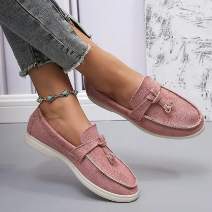 Nouveau Lefu chaussures femmes en cuir souple rétro paresseux homme étape sur semelle épaisse fond plat confortable chaussure unique