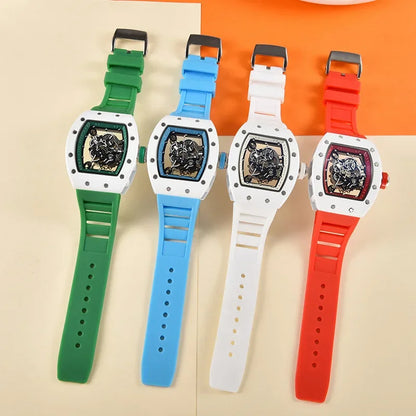 Montre-bracelet à Quartz de luxe pour hommes, nouvelle tendance de la mode, automatique, étanche, lumineuse, transparente, 2025