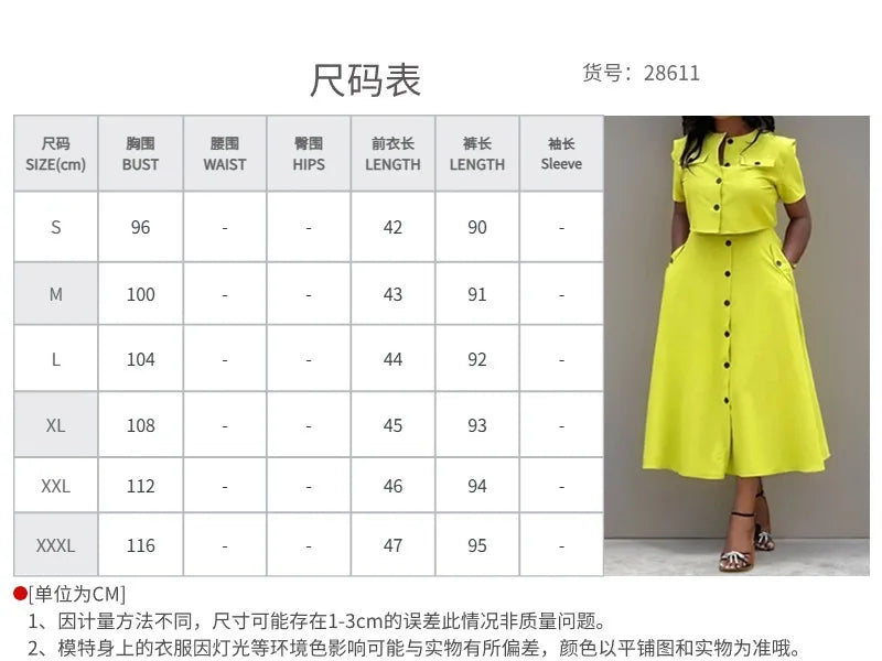 Jupes chemise femme deux pièces ensemble élégant col rond manches courtes bouton haut taille haute jupe 2 pièces costume femme printemps été