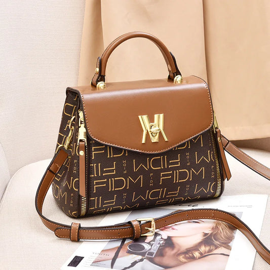Sac à bandoulière imprimé de luxe pour femme, design de mode, accessoires en métal, marque initiée, sac à main féminin