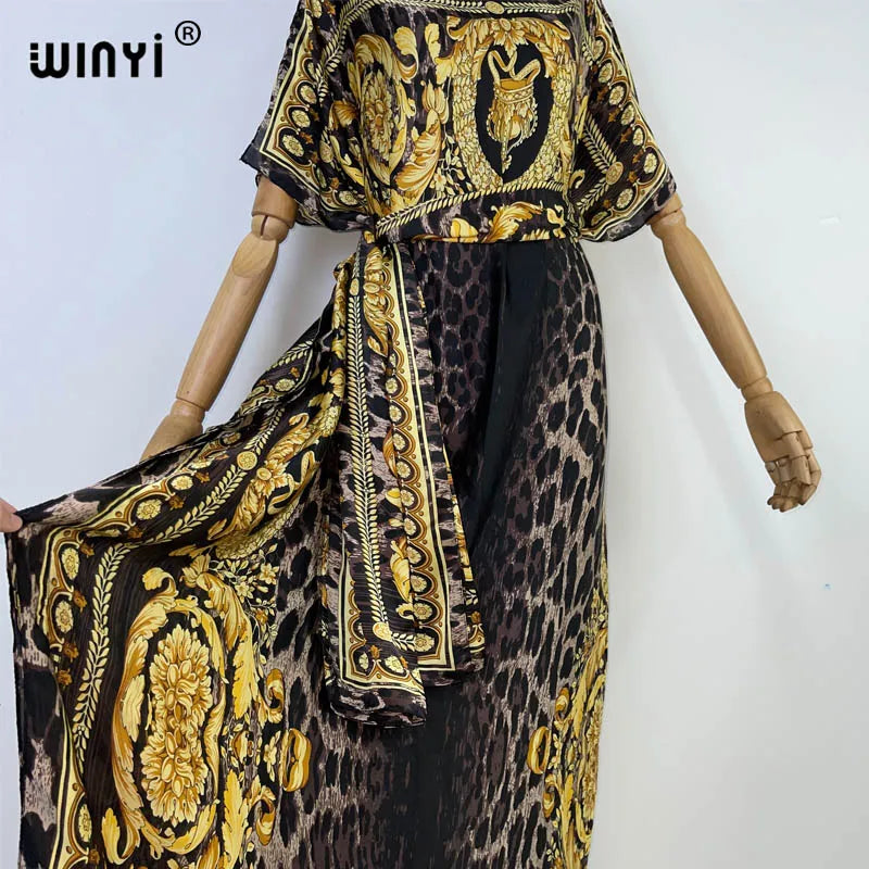 WINYI-Robe de Soirée Élégante et Surdimensionnée pour Femme, Caftan à Imprimé Africain, Nouvelle Mode 2022