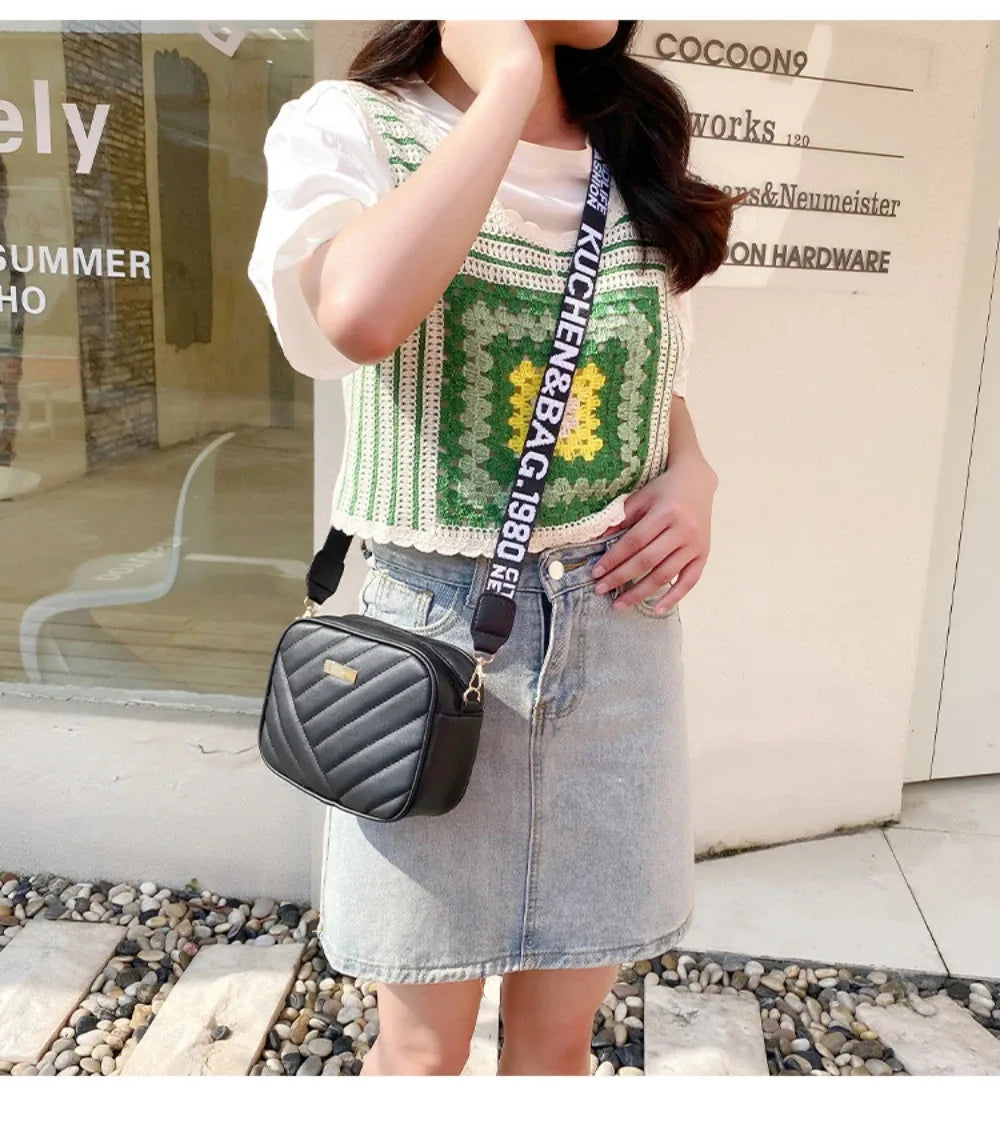 Sac à bandoulière en PU pour femmes, sac à bandoulière pour appareil photo, sac pour téléphone portable, sac à bandoulière décontracté de bonne qualité