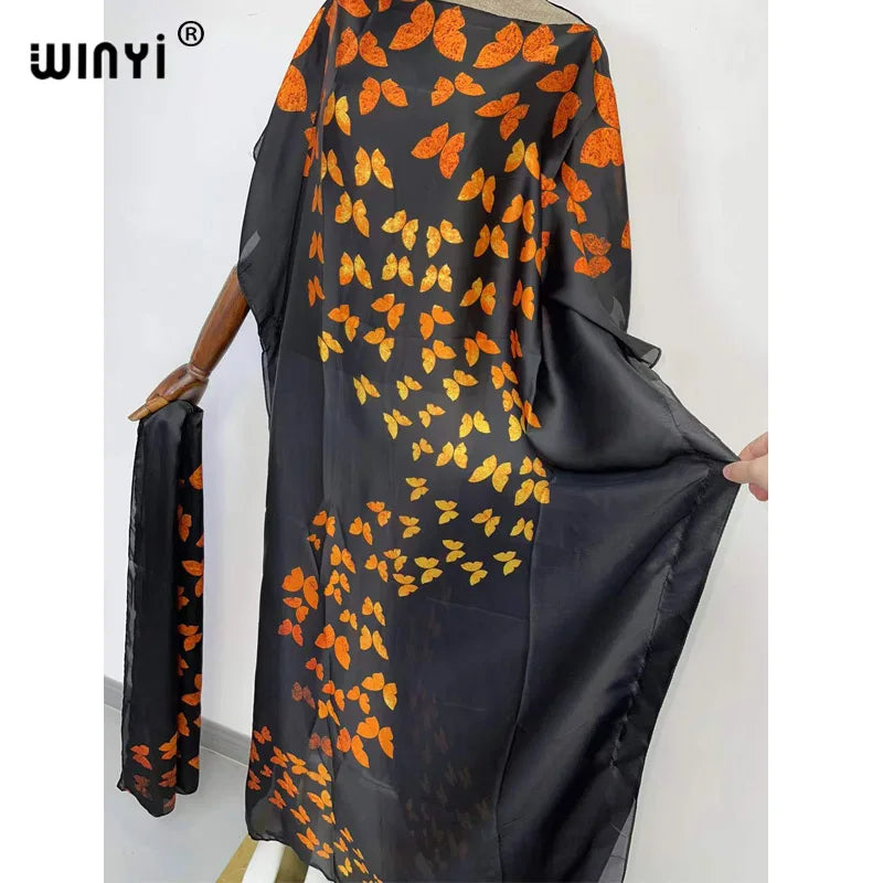 WINYI-Robe de Soirée Élégante et Surdimensionnée pour Femme, Caftan à Imprimé Africain, Nouvelle Mode 2022