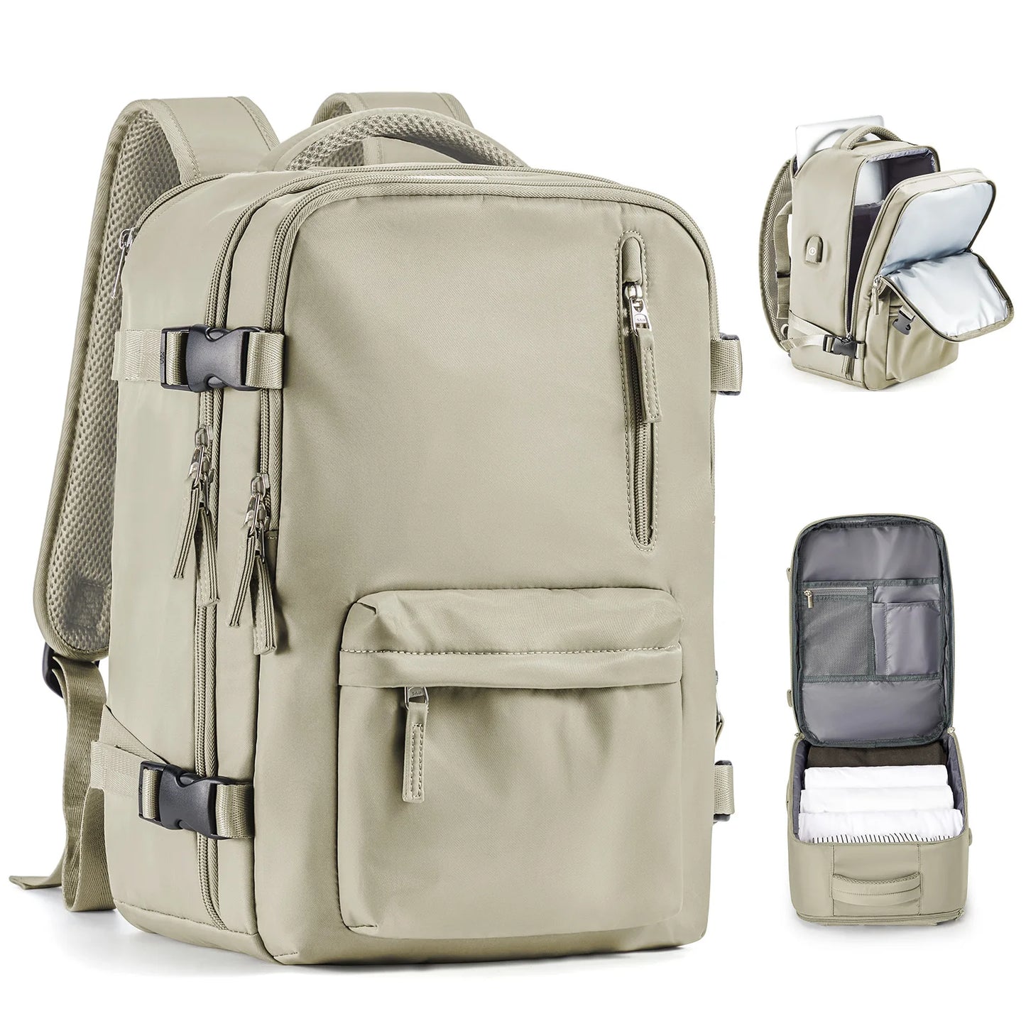 Sac à dos de voyage, sac de cabine, sac à dos Ryanair 40x20x25, sac à dos pour ordinateur portable 15,6 pouces pour hommes et femmes, sac à dos décontracté 40x28x17