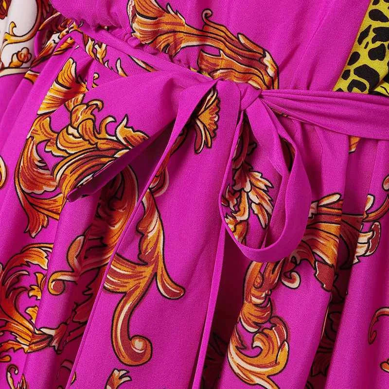 VONDA-Robe maxi bohème pour femmes, robe de soirée imprimée, robe d'été sexy à manches longues lanterne, robe vintage ceinturée, robe éducative, 2023