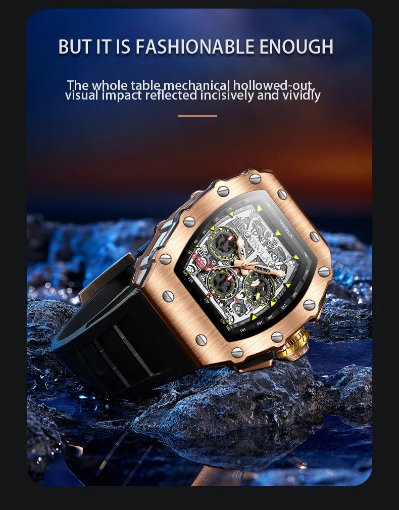 Montre Tonneau en Acier Inoxydable pour Homme, Horloge à Quartz, Étanche, Minuterie, Haute Qualité, Marque Célèbre, Mode Originale, Offre Spéciale