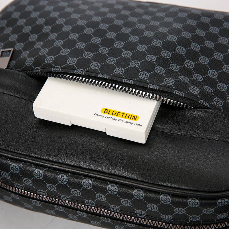 Sacs à bandoulière d'affaires légers et décontractés pour hommes, sacoche en cuir PU, sacs à bandoulière confortables à large sangle de styliste