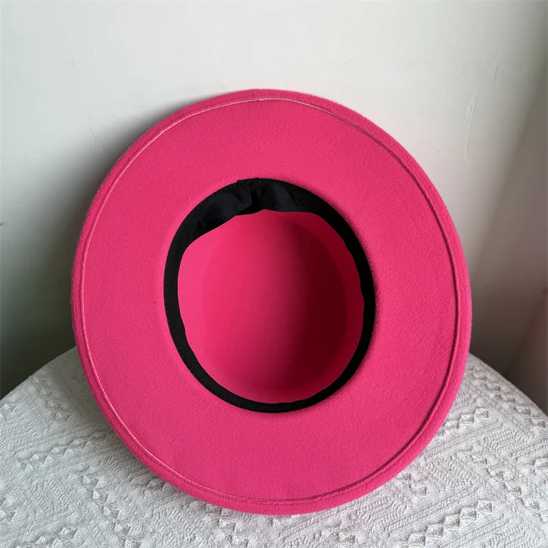 Chapeau Fedora de Style français pour femmes, chapeau en feutre à bord large de 10CM, Derby d'hiver et d'automne, chapeaux de Jazz de mariage