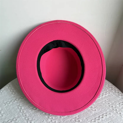 Chapeau Fedora de Style français pour femmes, chapeau en feutre à bord large de 10CM, Derby d'hiver et d'automne, chapeaux de Jazz de mariage
