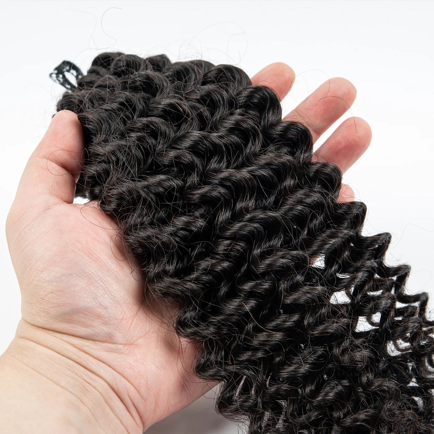 100 gramme/paquet pré-séparé Crochet cheveux humains vague profonde en vrac Invisible sans noeud Crochet Extensions de cheveux humains pour les femmes noires