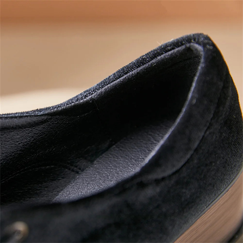 Plate-forme plate solide pour femmes, chaussures plates pour femmes, Parker carré, décontracté, printemps, automne, tout neuf, mode, strucgirls, loisirs