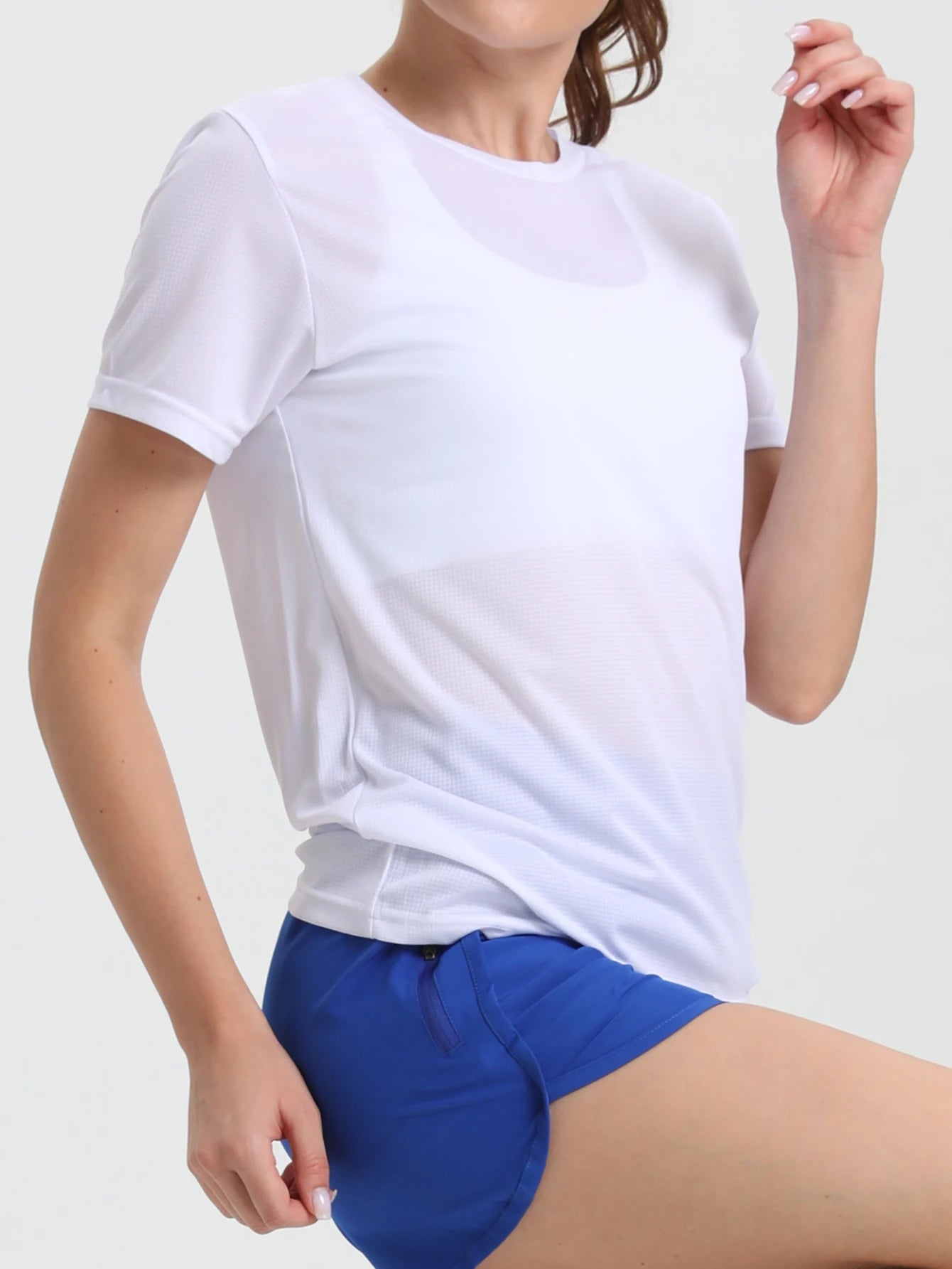 T-Shirt de Sport ultraléger à séchage rapide pour femmes, couleur unie, léger et respirant, chemise de Compression de gymnastique de course