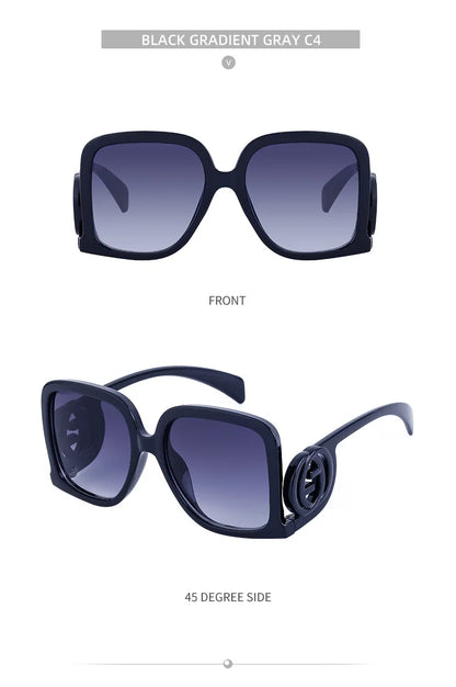 Nouvelles lunettes de soleil pour femmes rétro mode lunettes de soleil polygonales épissage couleur bloquée lunettes Design de luxe Uv400